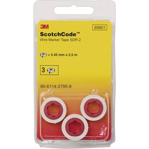 Scotchcodekabelmarkeerder-navulrollen 80-6114-2798-2 Wit, Geel 3M