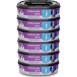 LitterLocker Litter Genie Navulling - Vierkante Refills - Geurbestrijding - 6 stuks