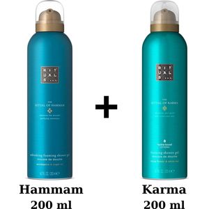 Rituals - Duo Set - Hammam Shower Gel 200 ml + Karma Shower Gel 200 ml - Douchegel - Doucheschuim