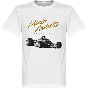 Mario Andretti T-Shirt - Wit - 4XL