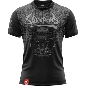 8 WEAPONS Muay Thai T-Shirt T Yantra Zwart Grijs maat XL