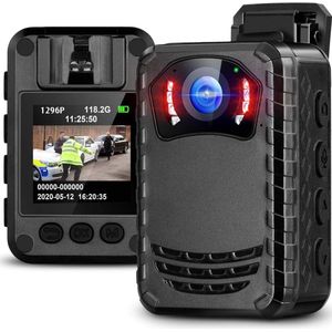 DailySupplies® Bodycam - Action Cam - Spycam - Bewegingsdetectie - 180º Draaibare Lens - Bodycam Politie - Full HD - Zwart