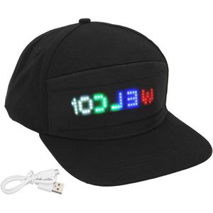 LED-dop Programmeerbaar Kleurrijk Bewerkbaar LED-hoedje Verwijderbaar Scherm met BT APP-bediening voor Dagelijks Clubfeest Geschenk Openluchtconcert Carnaval