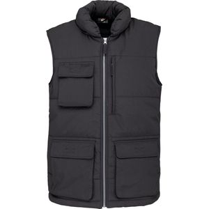 Bodywarmer Heren M WK. Designed To Work Mouwloos Dark Grey 100% Polyester