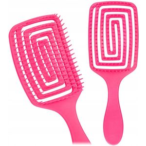 Pneumatische Haarborstel - Flexibel & Roze