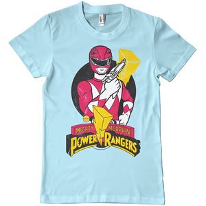 Power Rangers Red Ranger Pose T-Shirt SkyBlue-S