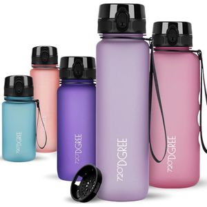SoftTouch-drinkfles ""uberBottle"" + zeef - 1,5 L - BPA-vrij - waterfles voor sport, fitness, sportschool, buitenshuis, wandelen - grote sportfles van Tritan - licht, duurzaam