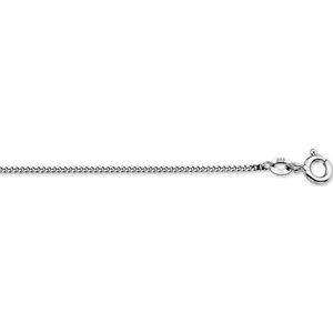 YO&NO -  Ketting - Witgoud -  Gourmet -  1,2 mm - 38cm - 585 goud