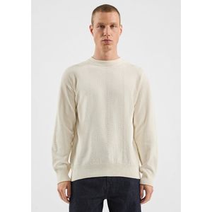 QS - Gebreide Trui - Ecru - Regular Fit - Lange Mouwen