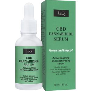 LaQ CBD Cannabidiol Serum - Gezichtsserum voor Probleemhuid, Gevoelige Huid, Acne - met Hennepzaad Olie en Vitamine E - 30ml