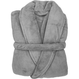 Gusta - Badjas - Lichtgrijs - Fleece