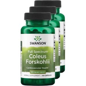 Swanson | Full Spectrum Coleus Forskohlii | 60 capsules | 3 stuks | 3 x 60 capsules