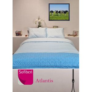 Sofiben - Budgetline - Atlantis - dekbedovertrek met een doorlopende rits over 3 zijden - afm. 200 x 200 cm.