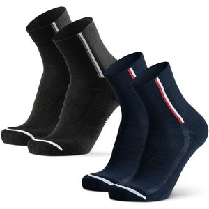 DANISH ENDURANCE - Merino Wol - Fietssokken - Meerkleurig - 2 Paar - Thermische Fietssokken