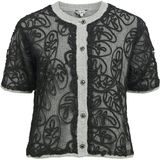 OBJECT - OBJFariba - Gebreid Vest - Grijs/Zwart