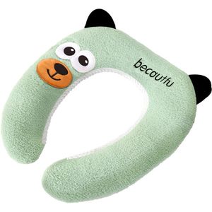 Set van twee toiletbrilhoezen, zacht en wasbaar, schattig berenpatroon, universeel klevend ontwerp, geschikt voor winter- en ovale toiletten, verdikte fleece afwerking - mooi groen.