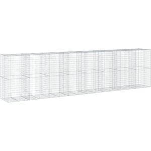 vidaXL - Schanskorf - 800x100x200 - cm - gegalvaniseerd - ijzer - zilverkleurig