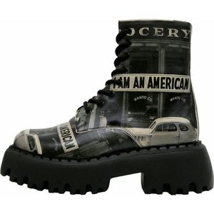DOGO Navy Dames Laarzen - I am an American 36
