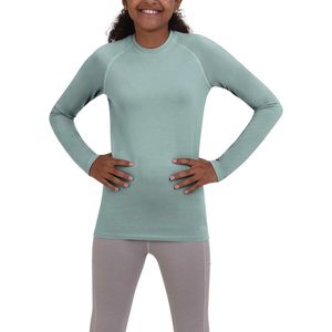 TCA SuperThermal Performance Base Layer Running Training Top met lange mouwen voor meisjes, Baai, 8-10 jaar