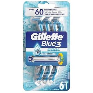 Gillette Blue 3 Wegwerpmesjes Cool - 6x6 Stuks - Voordeelverpakking