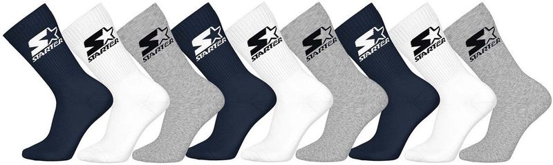 STARTER - Crew Sokken - Unisex - 9-pak - Zachte Katoenmix