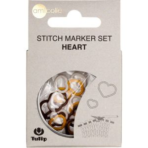 Stitch Ring Markers Heart 2 - Tulip