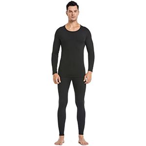 Thermisch ondergoed heren lange onderbroek set met fleece gevoerde basislaag voor winterse activiteiten