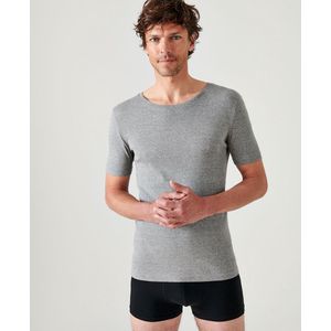 Damart - Set van 2 T-shirts met ronde hals en korte mouwen, Essential zuiver gekamd katoen - Heren - Grijs - (86-93) S