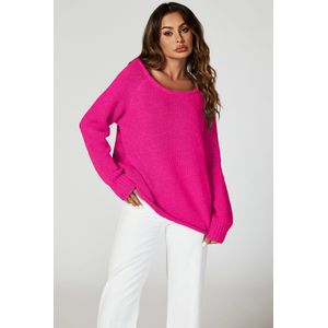 Comfortabele trui-top in magenta