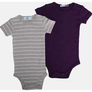 Edelweiss 2 pack rompers met korte mouwen unisex 9m Mix