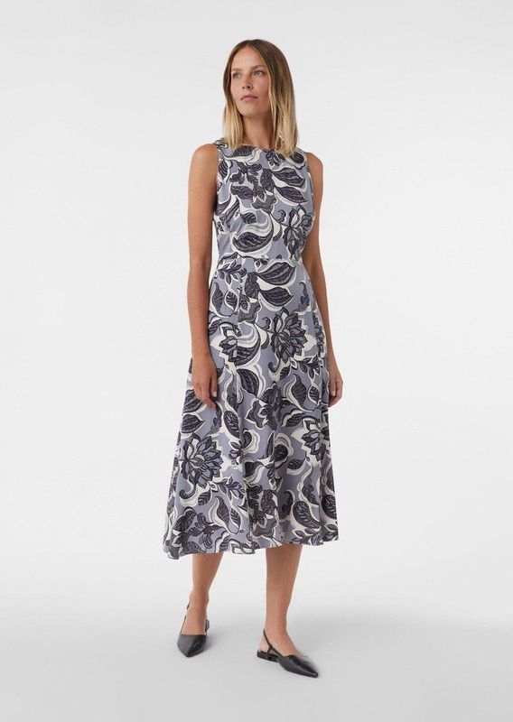 comma - Midi-jurk - Mouwloos - All-over print