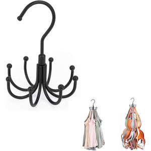 2-Pack roterende BH-organizer - Tanktophanger - Biedt plaats aan maximaal 48 sportbeha-houders - voor kasten - Metalen ruimtebesparende kastorganizer en opbergruimte - Zwart