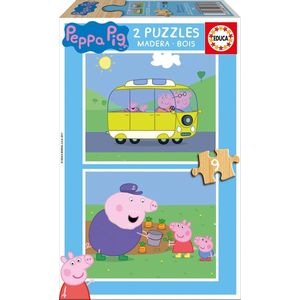 Educa - Puzzel 2 X 9 Stuks - Peppa Pig