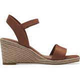 Tamaris dames espadrilles met sleehak zwart - Maat 40