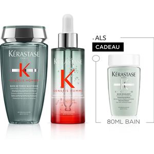 Kérastase Genesis Homme Duo + Cadeau - Anti-haaruitval Mannen Shampoo 250ml & Serum 90ml + Verdikkende Shampoo 80ml cadeau – Anti-haarverlies behandeling voor Mannen