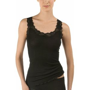 Lace Onderhemd Dames van Scheerwol en Zijde met Kant