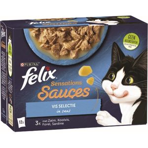 Felix Sensations Sauces Vis Selectie in Saus 12 x 85 gr