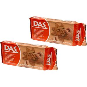 DAS Boetseer klei in het terra - 2x - 1 kilo - Speelgoed - Kleien - Kinderen
