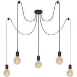 Briloner Leuchten BULBO  Hanglamp - 5 lichts - E27 - Staal - Zwart