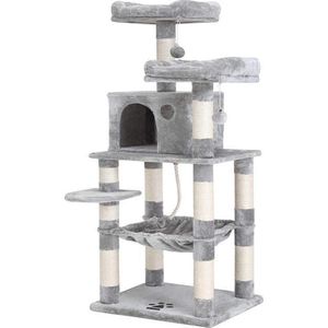 MIRA Home - Krabpaal voor Katten - Stijlvol & Duurzaam - Gezonde Krabgewoonten - Houten Constructie - 55x45x143 cm