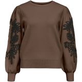 Object - Objjoana Knit Pullover - Bruin - Dames Sweater