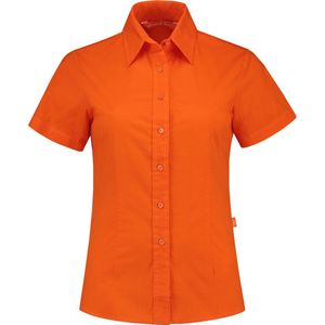 Overhemd/blouse voor dames in de kleur Oranje Maat S