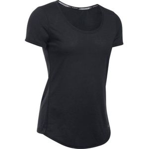 Under Armour Threadborne Streaker SS Sportshirt Dames - Zwart - Maat L