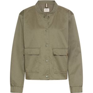 camel active Indoor jacket met bomberkraag - Maat womenswear-34 - Donker Groen