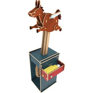 Ilo Build 3D Mechanische Houten Modelbouw Flying Horse, 0223, 11x12x28cm