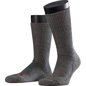 FALKE Walkie Ergo ademend hoge kwaliteit verwarmend thermo met elastiek warme dikke trekking hoog lang Merinowol Grijs Unisex sokken - Maat 44-45