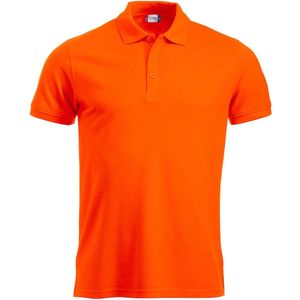 Clique Manhattan Heren Polo Signaaloranje maat XS