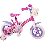 Disney Minnie Cutest Ever! Kinderfiets - Meisjes - 10 inch - Roze/Wit/Paars - Doortrapper