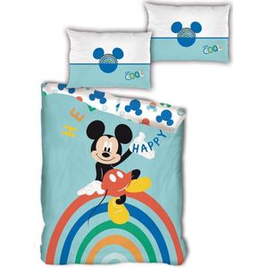 Disney Dekbedovertrek Mickey Mouse 200x140 Cm Microfiber Blauw