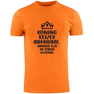 Dronken worden we allemaal Oranje Dames T-shirt | koningsdag | koning | bier |
